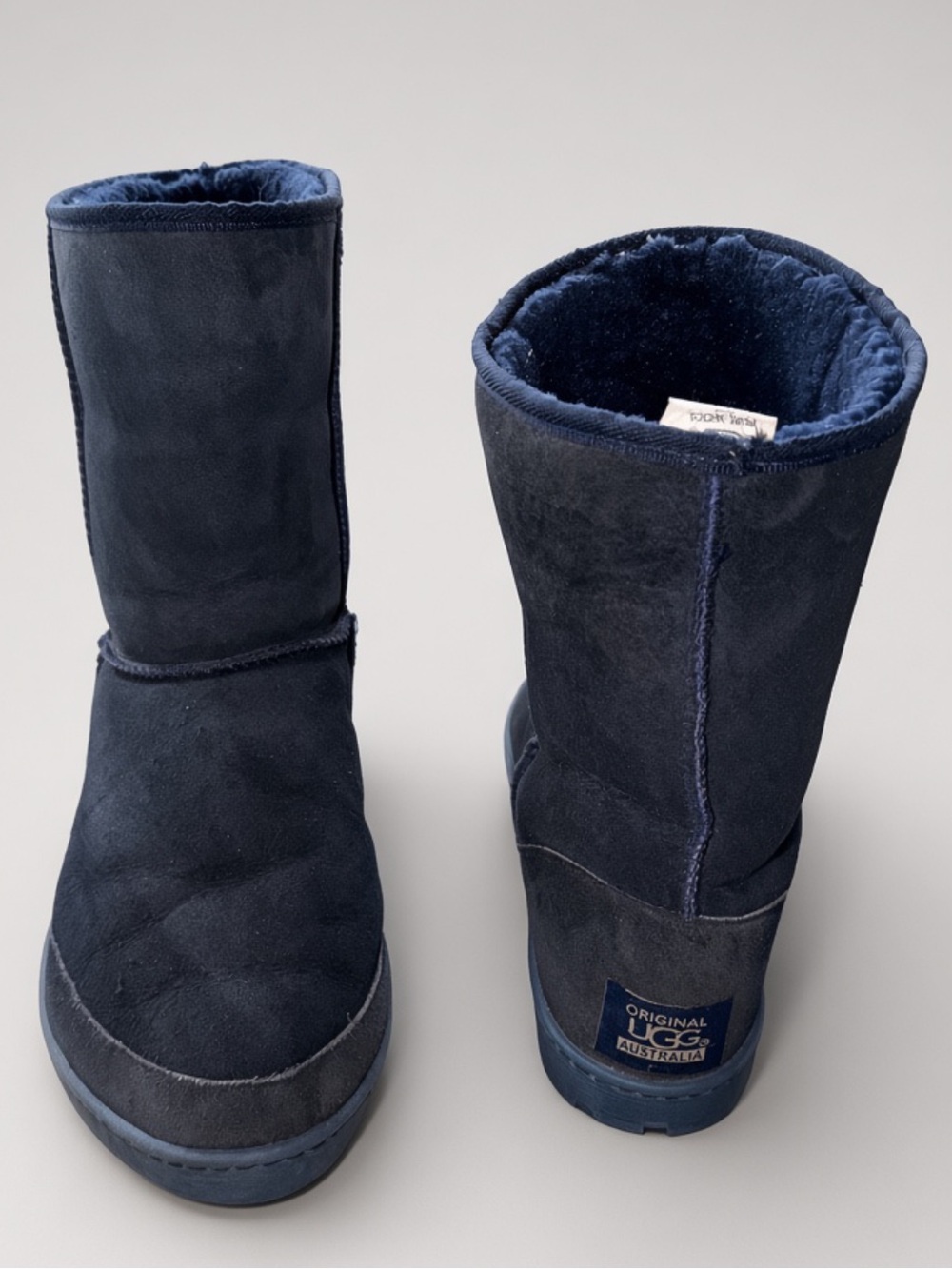Authentic Original UGG Australia Classic Short Boots – Navy Suede Pure Wool